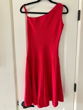 ❤️Michael Kors Red One-Shoulder Fit & Flare Dress - NWT❤️